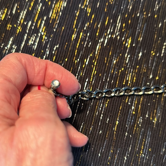 Authentic Cynthia Ann Jewels silver, and diamond bracelet 7 inches toggle - Picture 5 of 5